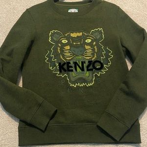 Kenzo Green Tiger Embroidered Sweater